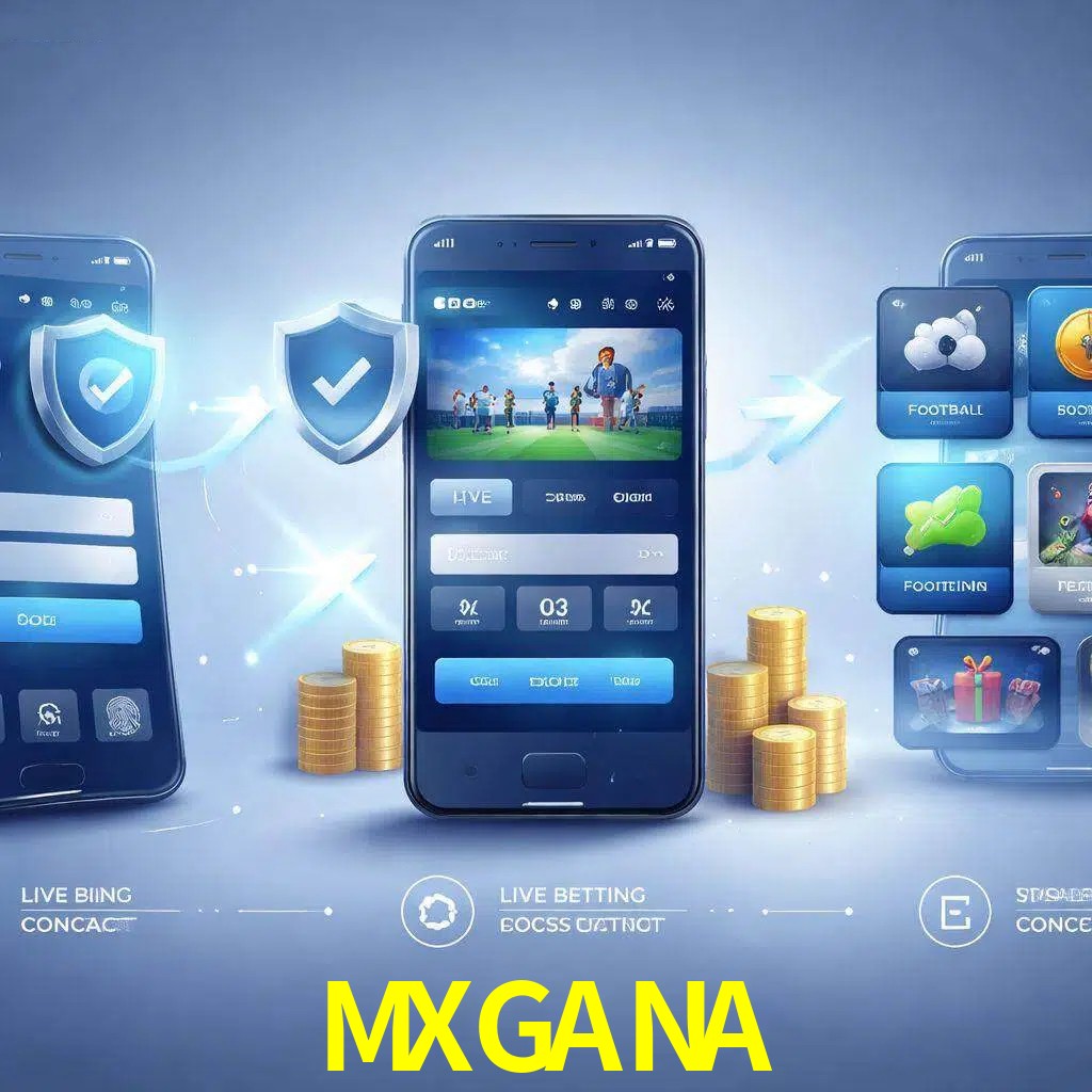 Pasos de acceso a la app MXGANA en pantalla de teléfono móvil